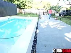 Cuck husband shares wife Reyna Delacruz with hot guy for hardcore fucking