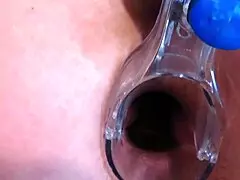 Milf stretches anal and pussy with speculum, gaping! 😈