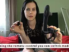 Anna unpacks and tests a vibration ring from the store