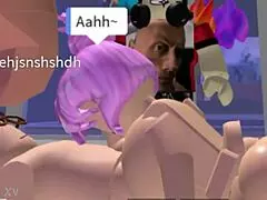 milf sucks roblox cock boldly in furry style