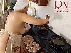 nudist housewife regina noir cooks at the kitchen naked maid naked housewife c1