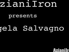 aziani iron angela salvagno in leather with strap-on 😈