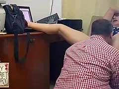 i dominate in the office, fucking the secretary's pussy and mouth passionately