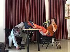 i dominate in the office, fucking the secretary's pussy and mouth passionately