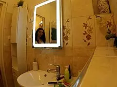 All natural big tits big ass hot brunette babe tries on fashion lingerie for a porn casting