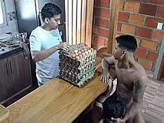 mature woman takes her stepsons cock deep inside her pussy