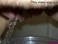 Collecting my pee for you to worship