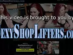 milf and teen caught shoplifting at the store
