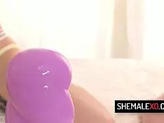 Ts Milf Toys Girlfriend's Ass