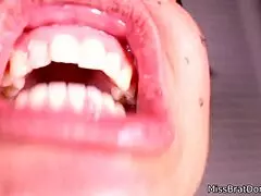Mouth Fetish Closeup: Gagged And Choked In Intense BDSM Play With Rough Handling And Fetish Elements