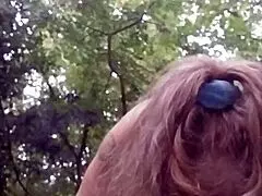 2025 09 24 female slave in forest endures humiliation with belt bondage and outdoor exposure