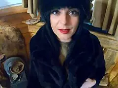 Milfycalla- deep blow-job while wearing fur coat and shiny boots- preview