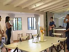 group sex after tricking ex-boyfriends - amateur quartet complete