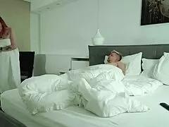 Step Son Catches Step Mom Undressing for Hot Sauna Sex!