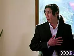 Redhead milf lauren phillips massaged the best client and gave him an extra