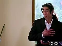 Redhead milf lauren phillips massaged the best client and gave him an extra