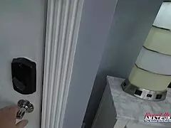 busty brunette cutie carmen valentina rubs a cock and gets her twat banged in group scene