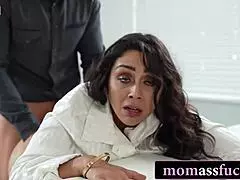 Caught watching anal gets him a rough lesson from his step-mom!