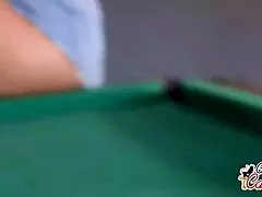 Cleo Cadillac's cuckold husband watches her big black cock fuck.