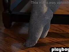 All natural bubble butt milf Alana Wolfe poses seductively for Playboy and enjoys it.