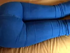 Look At Stepmoms Big Ass And I Cum On Her Used Thongs She Loves Watching My Handjobs