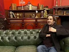 sexy blonde's big boobs bounce while pussy drilled in poses