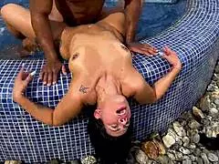 American boss and his big black cock fuck Latina milf secretary Kylei Ellish in the resort jacuzzi