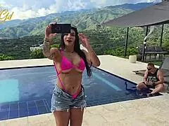 Wow, Salome Gil Bounces Her Huge Ass On A Spanish Cock In The Pool!