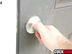 Wife fucking a brokenhearted friend in front of cuck husband 😈