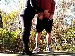 special approach of a lustful step mother to a depraved step son in public