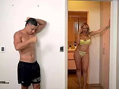 Does my stepmother suck my big cock so I don't tell my step dad?