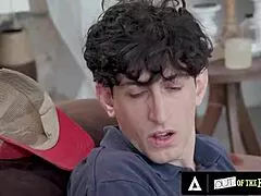 Hot milf lauren phillips catches stepson masturbating and helps him with a handjob, leading to hardcore action.