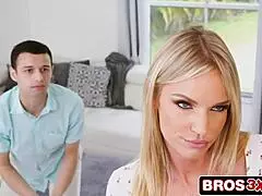 Huge tits stepmom punishes peeping stepson with hardcore lesson!