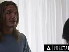 Lulu Chu, the hot Asian stepsis, taunts her pervy stepbro while they fuck with her stepmom's nudes around.