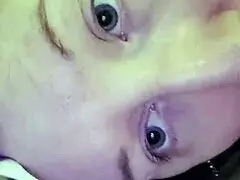 Amateur milf wife deepthroats and milks hard cock for massive triple cumshot