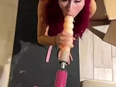 my machine uses huge dildo on teen cat girl