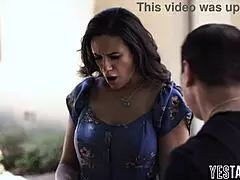 Busty Milf And Hubby Punish Teen Neighbor With Double Penetration