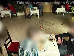 Public Restaurant Orgy: Fucking and Facials in Front of Guests