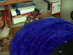 Taylor, mature chubby MILF boss, strips before spanking and fucking