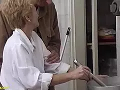 Wow, this hairy granny gets her first rough big cock fuck!