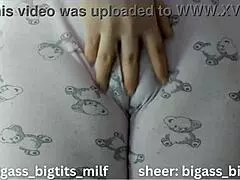 Latina milf spreads cameltoe in solo masturbation