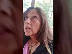 best pov forest fuck and cum swallow by mature beauty candi annie