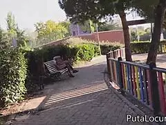 Sexy Spanish teen Dayana accepts Torbe's challenge and swallows his cum in this caught moment