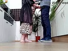 What a Doggystyle Fuck in the Kitchen with a Curvy Milf's Natural Tits!