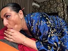 Slutty Geisha Suck Cock And Play With Cum