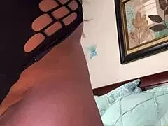 Busty ebony big booty twerking nyla storm stripteases while you vibrate her pussy