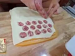 I accidentally cooked naked as a nudist housekeeper with my nude maid roommate