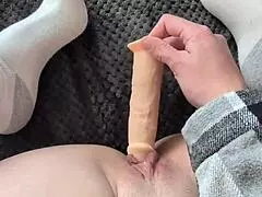 Pov thick white girl fucking her toy
