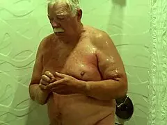 Grandpa Enjoys Sexy Shower.