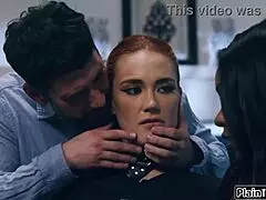 guy finds submissive wife and her ebony bff in fetish gear